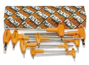 image of Beta Tools 96 T/AS10 10pc AF Offset Hex Key High-Torque Handle Set 000960683