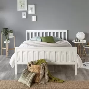 Image of Atlantic Bed Frame in White, size Double