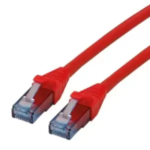 image of Roline Unshielded Cat6a Cable Assembly 500mm, Red, Male RJ45