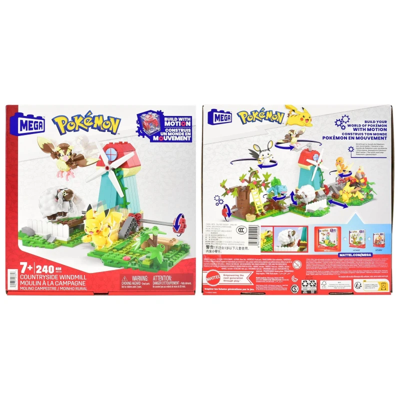 Image of Mattel Kids Mega Pokemon Countryside Windmill Action Figure Multi male One Size