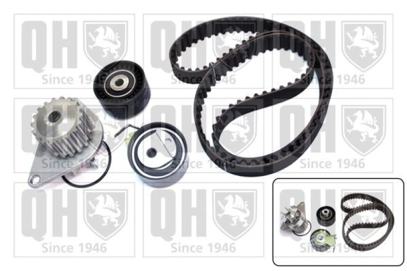 Image of QUINTON HAZELL Water pump and timing belt kit QUINTON HAZELL QBPK7010