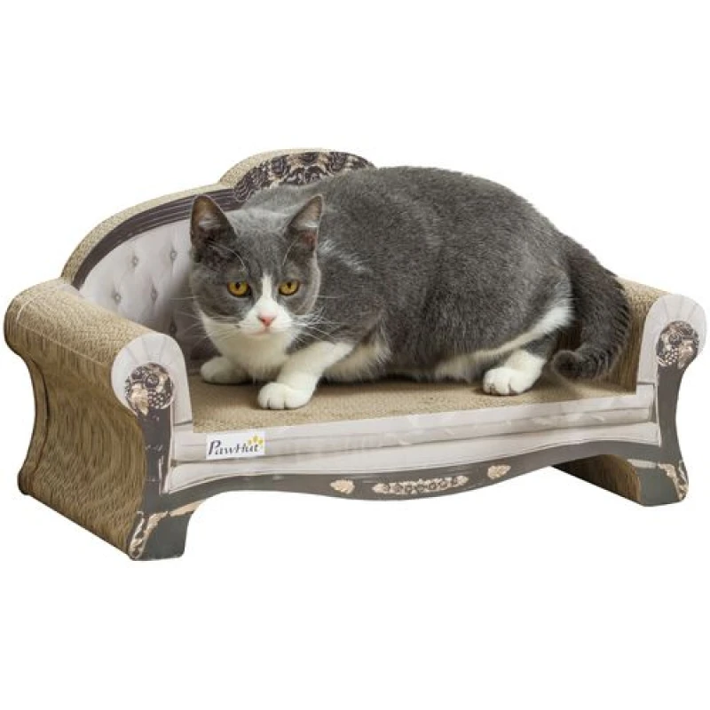 Image of PawHut Cat Scratching Board with Organic Catnip for Indoor Cats - Brown TJ Hughes 5061025010486