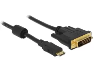 image of DeLOCK 1m mini-HDMI/DVI DVI-D Black