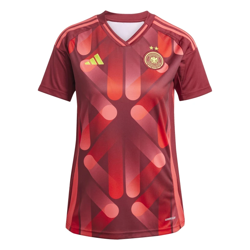 Image of adidas Germany Away Shirt 2025 Womens Burgundy female 8 (XS)
