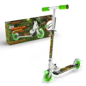 image of Dinosaur Scooter With Light Up Wheels (Green)