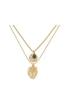 Image of Bibi Bijoux Gold 'Palma' Double Layered Necklace