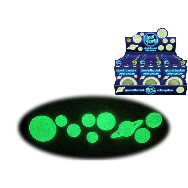 Image of Kandy Toys Mini Glow In The Dark Solar System (One Supplied) Multi unisex