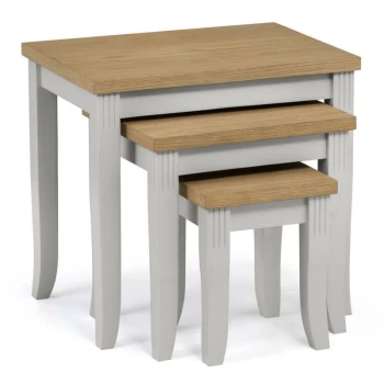 image of Oak & Elephant Grey Nest Of Tables - Johanna