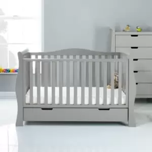 image of Obaby Stamford Luxe Cot Bed, Pine Grey