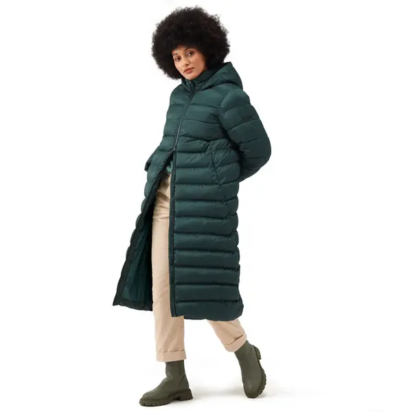 image of Regatta Womens Elender Longline Padded Hooded Jacket Coat 20 - Bust 45' (114cm)