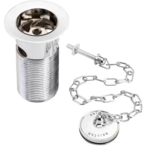 Image of Traditional Basin Waste with Porcelain Plug Chrome - Slotted - Bristan