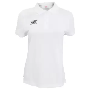 Image of Canterbury Womens/Ladies Waimak Short Sleeve Pique Polo Shirt (14) (White)