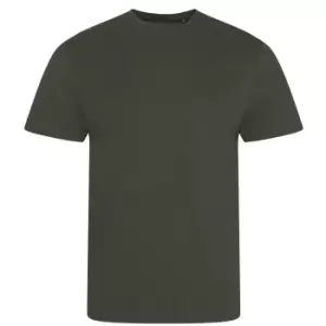 image of Awdis Mens Cascade Ecologie Organic T-Shirt (XL) (Olive Green)