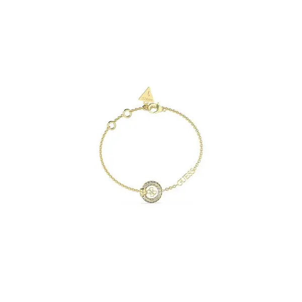 image of Guess Jewellery Ladies 4G Logo Knot Mini Bracelet UBB04053YGWHL