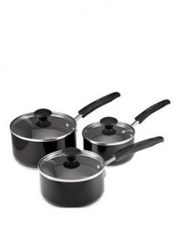 image of Joe Wicks 3 Piece Aluminium Saucepan Set With Lids