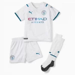 Image of PUMA Man City Away Youth Football Mini-Kit, Aquamarine Size 6 Clothing