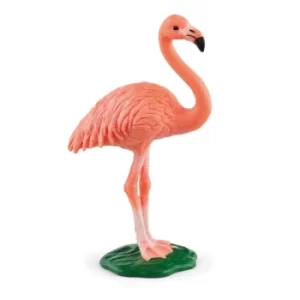 image of SCHLEICH Wild Life Flamingo Toy Figure, 3 to 8 Years, Pink (14849)