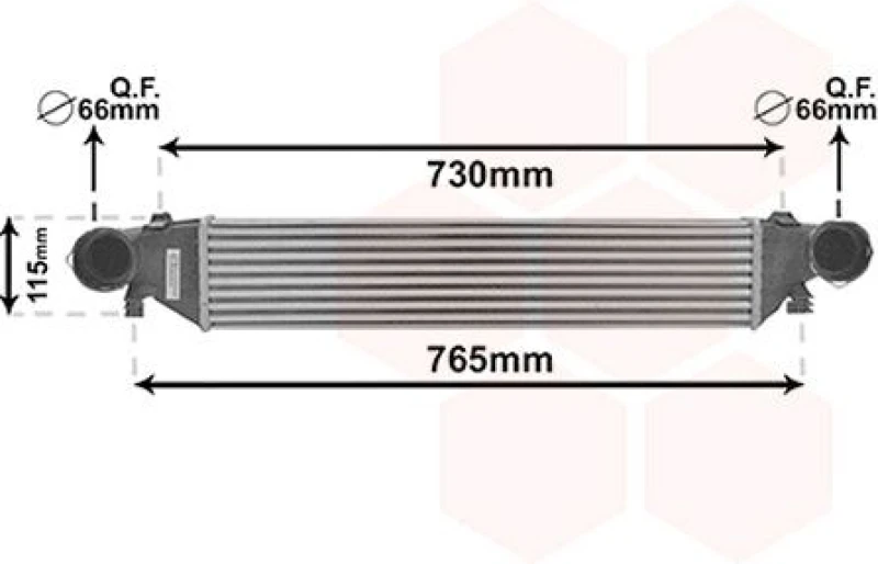 Image of VAN WEZEL Intercooler VAN WEZEL 30004380