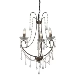 image of Linea Verdace Romance 3 Light Multi Arm Chandeliers Rust