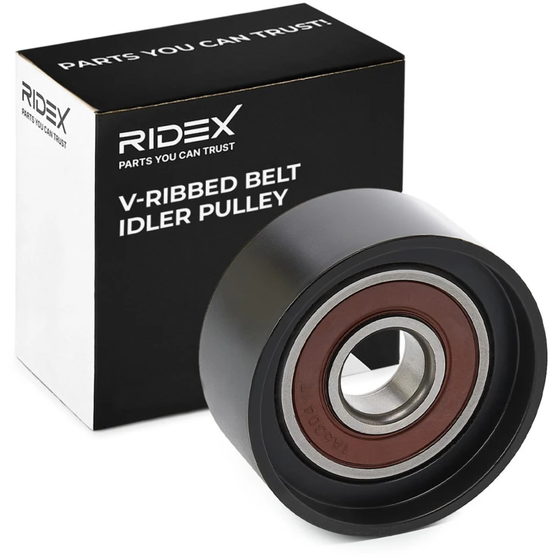 Image of RIDEX 312D0046 Idler Pulley Deflection/Guide Pulley,v-ribbed belt (312)