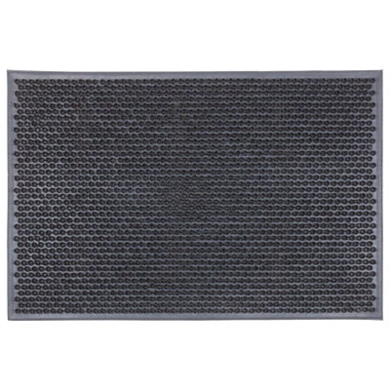 Image of Nicola Spring Heavy Duty Rubber Door Mat 60cm x 40cm Black Classic Black unisex