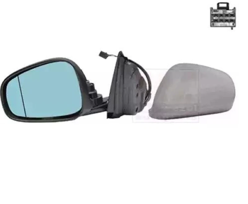 Image of VAN WEZEL 0113817 Wing mirror * HAGUS * Left, Heatable, primed Outside Mirror (50)