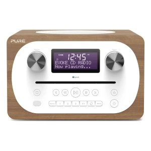 Image of Evoke C D4 All-in-One DABFM Music System with CD Bluetooth in Walnut