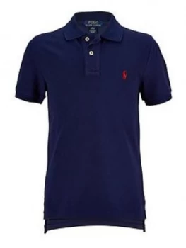Image of Ralph Lauren Boys Classic Polo Shirt - French Navy, French Navy, Size Age: 10-12 Years (M)