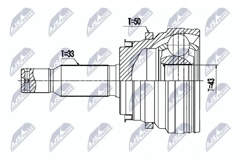 Image of NTY CV joint kit NTY NPZ-MS-064