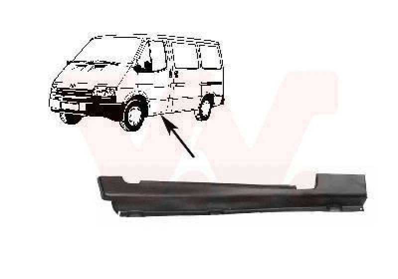 Image of VAN WEZEL Rocker panel VAN WEZEL 1895103