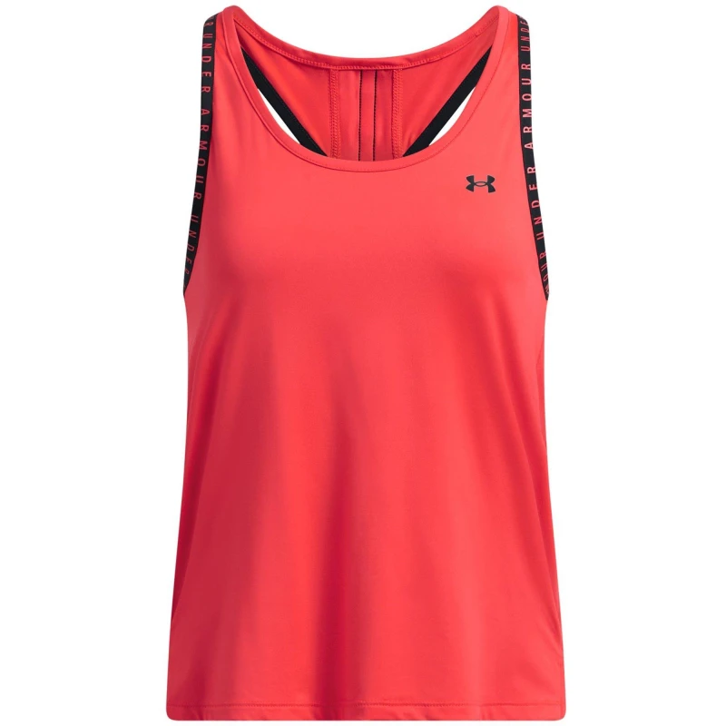 Image of Under Armour Womens Knockout Activewear Tank Top L- Bust 38.5 - 40.5' Racer Red 1351596-713-L
