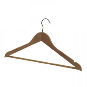 image of Alba Wooden Coat Hanger Pack of 25 PMBASICBO