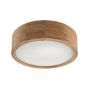 image of Round Cylindrical Ceiling Light Oak, 1x E27