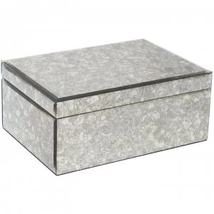 Image of Hotel Collection Glass Jewellery Box - Silver