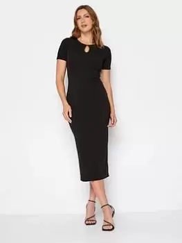 Image of Long Tall Sally Black Detail Workwear Dress, Black, Size 12, Women
