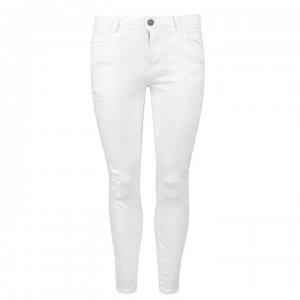 image of Noisy May Kimmy Stretch Skinny Jeans - Bright White