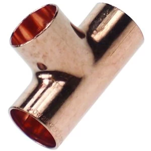 Image of Wickes End Feed Equal Tee - 15mm Pack of 25