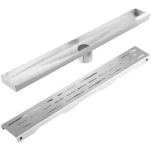 Image of VEVOR Linear Drain 304 Stainless Steel Infinity Drain 24x2.75in Linear Tile Drain 30L/Min High Flow Capacity Invisible Drain With ''V'' Shape Shower F