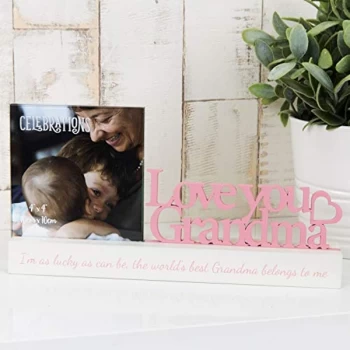 image of 4" x 4" - Celebrations Photo Frame - Love You Grandma