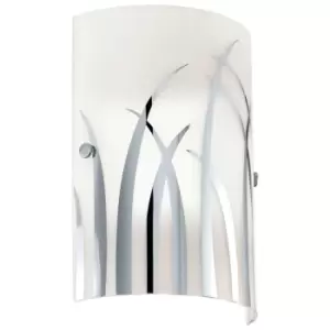 image of Eglo Rivato Rounded Wall Lamp with Grass Motif