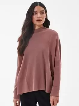 Image of Barbour International Enfield Knitted Jumper - Pink, Size 10, Women