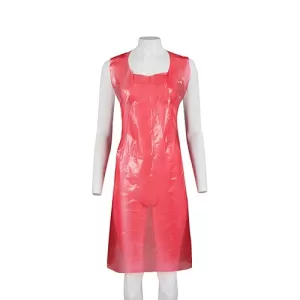 image of Apron on a Roll LDPE Polythene Red Pack of 1000 A2RR