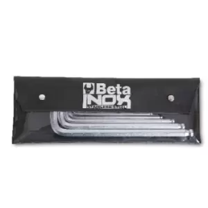 image of Beta Tools 96BPINOX-AS/B8 8pc Stainless Steel Ball Head Offset Hex Key Set