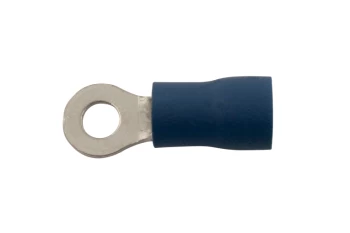 image of Ring Terminal 3.7mm Blue Pk 100 Connect 30182