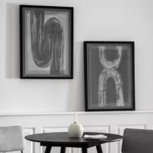 Image of Gallery Interiors Pascal Abstract Charcoal Ii Wall Art Multicoloured