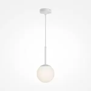 Image of Maytoni Basic Form 15cm Modern Globe Pendant Ceiling Light Matt White E14