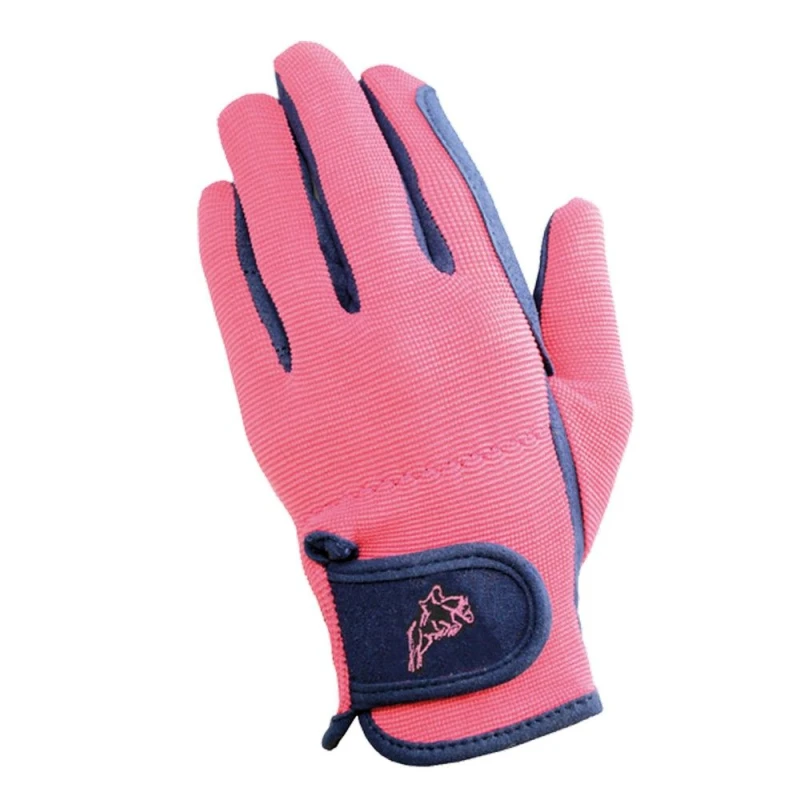 Image of Hy5 Children Every Day Two Tone Riding Gloves in Navy Size: Small Navy Unisex S