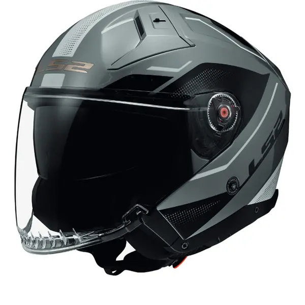 Image of LS2 OF603 Infinity II Veyron Glossy Grey White 06 Jet Helmet Size XL