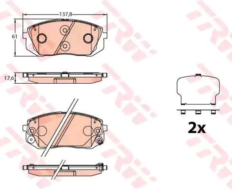 Image of Brake pad set TRW GDB3640
