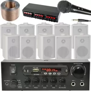 Image of 5 Zone Bluetooth System 10x 60W Speakers Shop Tannoy PA & Karaoke Kit HiFi Amp